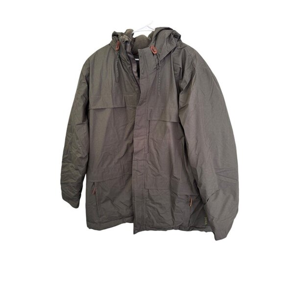 Prana Mens XXL Black Olive Heather Long Sleeve Down Puffer Jacket Novad Path NWT - Picture 2 of 16